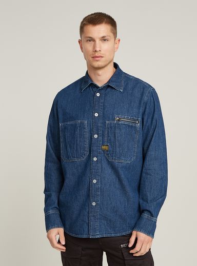 Pleated Zip Regular Shirt